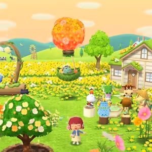the ACPC campground in the style of a spring meadow with dandilions