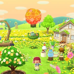 the ACPC campground in the style of a spring meadow with dandilions
