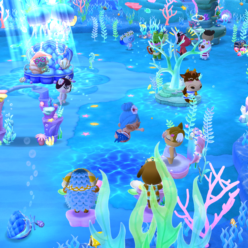 the ACPC campground in the style of an undersea scene